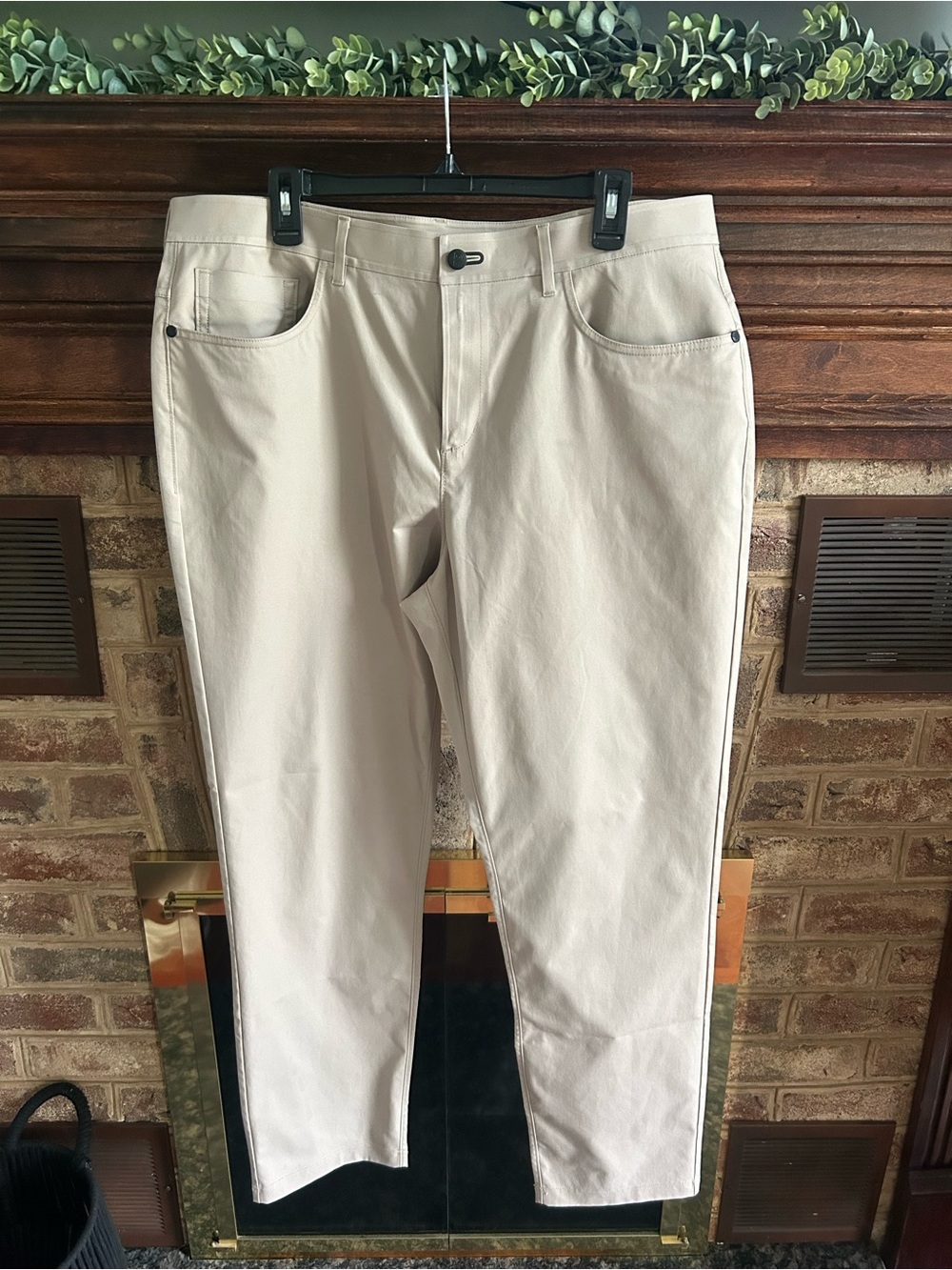 Men's Beige Khaki Chinos - Classic Casual Pants